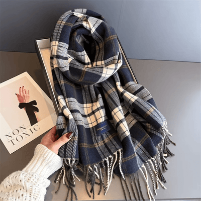 WarmElegance - Echarpe d'automne et d'hiver de créateur en cachemire doux à l'aspect pashmina