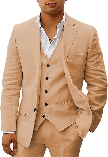 Costume homme élégant 3 pièces – tenue de mariage ou cérémonie estivale
