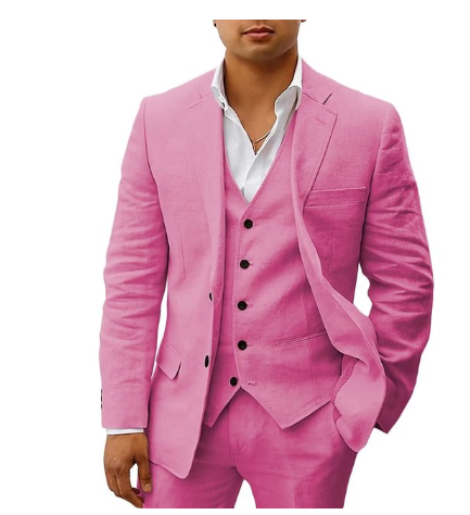 Costume homme élégant 3 pièces – tenue de mariage ou cérémonie estivale
