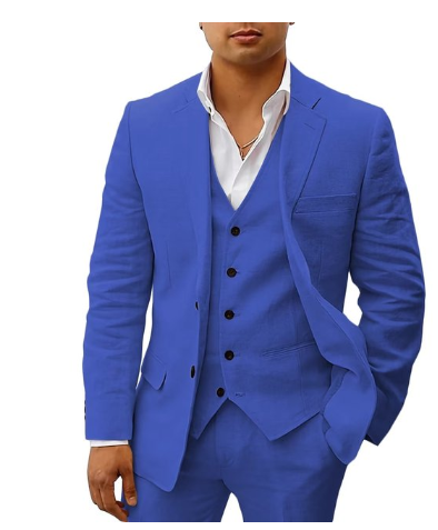 Costume homme élégant 3 pièces – tenue de mariage ou cérémonie estivale