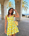 Amaya - Robe d'été imprimée citron