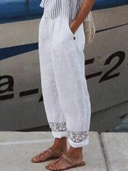 Pantalon en coton léger pour un confort décontracté au quotidien