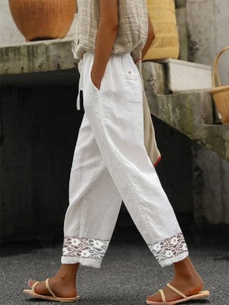Pantalon en coton léger pour un confort décontracté au quotidien