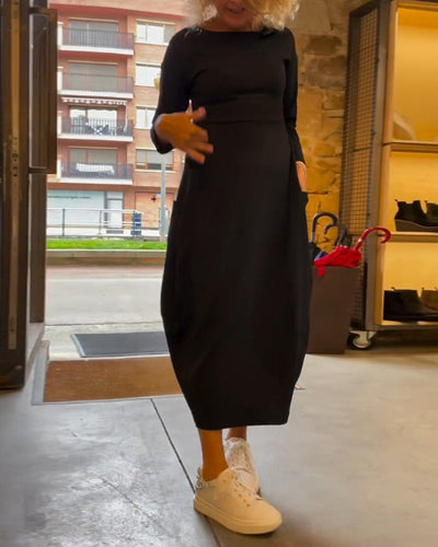 Alessandra | Robe Midi Col Ronde