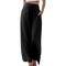 Pantalón mujer en lino y algodón elegante talle alto estilo refinado