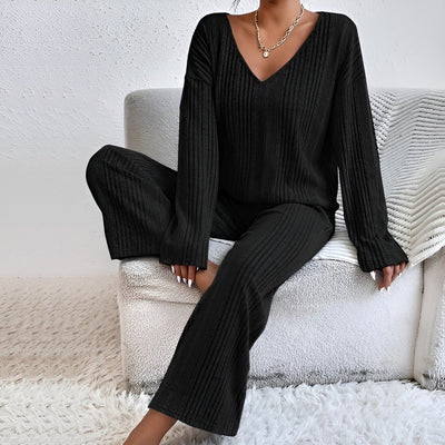 Isla | Ensemble pull-over rayé col V