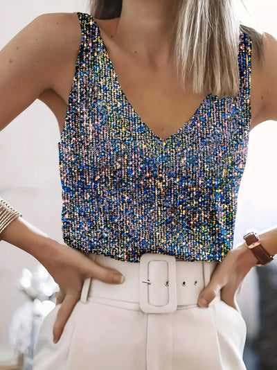 Alyana - Top sans manches avec paillettes