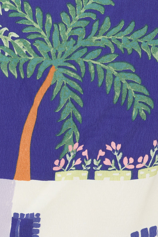 Ensemble d'été Nathalie - Tenue deux pièces à imprimé tropical et à la coupe décontractée