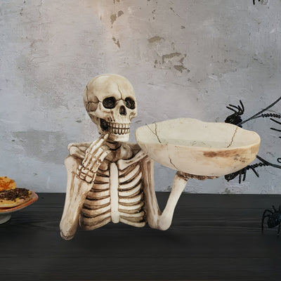 GhoulBowl | Bol à crâne en résine - Décoration gothique squelette Halloween