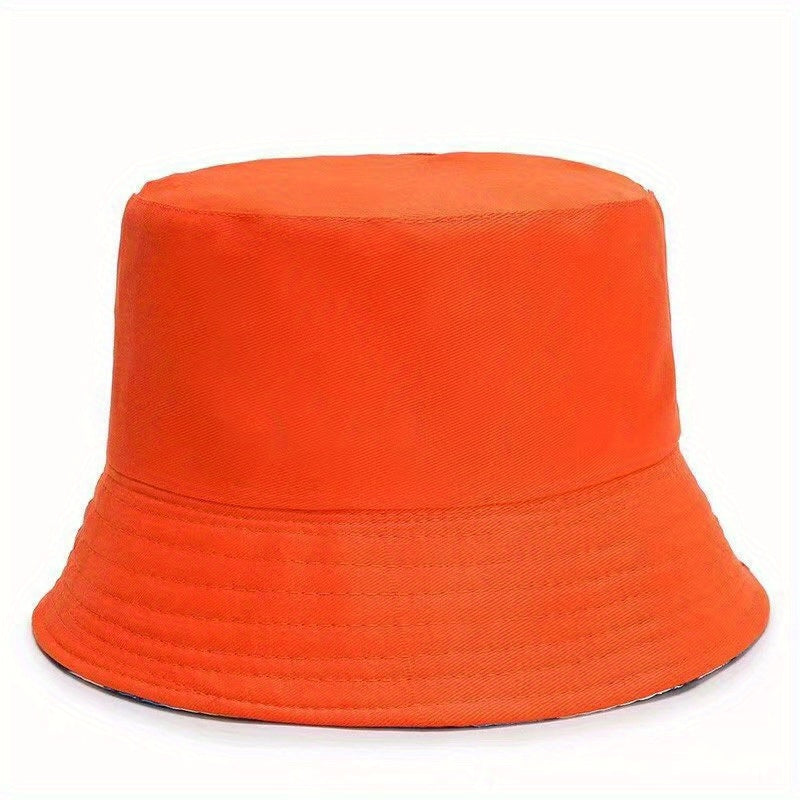Chapeau bob orange vif, style tendance, accessoire de mode unisexe, idéal pour l'été et les activités en plein air.