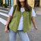 Gilet Femme Sans Manches – Boutonné, Doux et Confortable