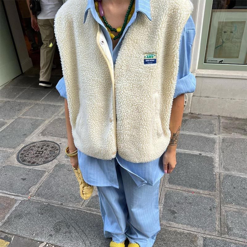 Gilet Femme Sans Manches – Boutonné, Doux et Confortable