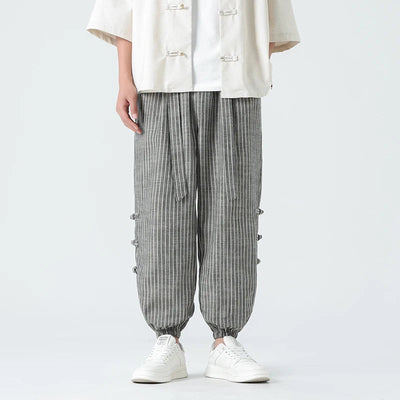Hommes élégant pantalon d'été en coton-lin - Marcelino