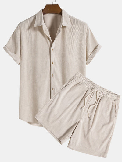 Ensemble d'été short et chemise pour hommes - Fridolin