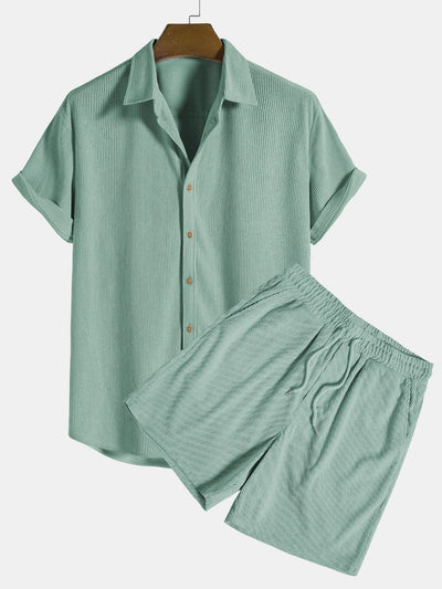 Ensemble d'été short et chemise pour hommes - Fridolin