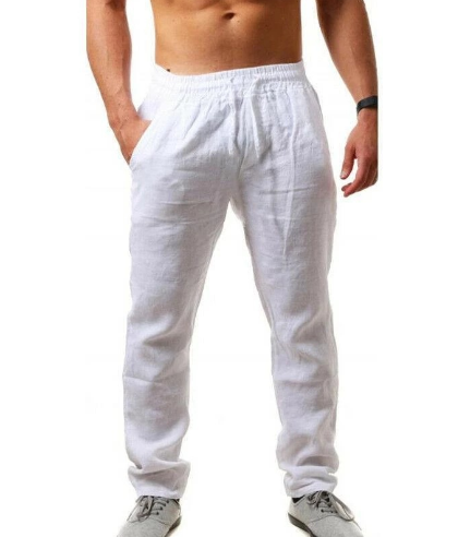 Mode Pantalon de lin ample pour homme en été - Naville