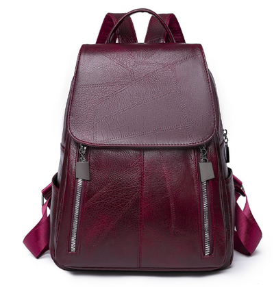 Sac à dos en cuir stylé pour femme | Sac antivol | Roswitha