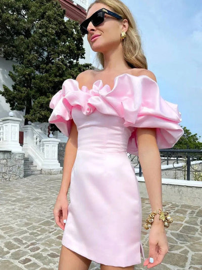 Madison | Robe satin volants
