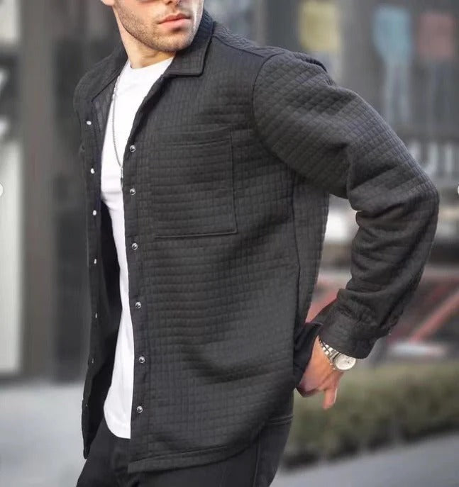 Veste chemise à boutons matelassés | Idéal pour les journées décontractées