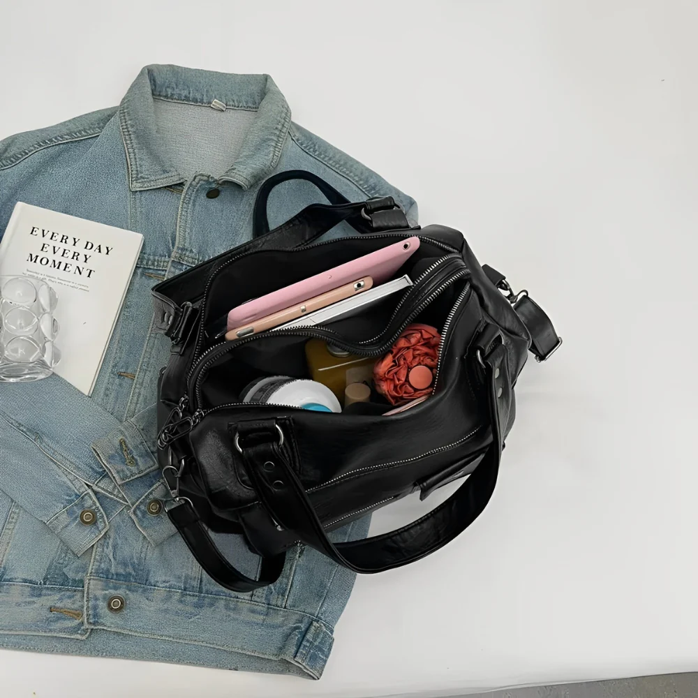 CHLOE - Sac à Main Bandoulière Cuir Grande Capacité