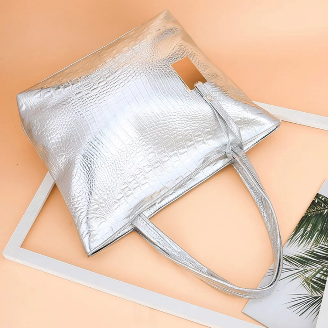 Sac à bandoulière Isabella | Sac spacieux avec imprimé crocodile