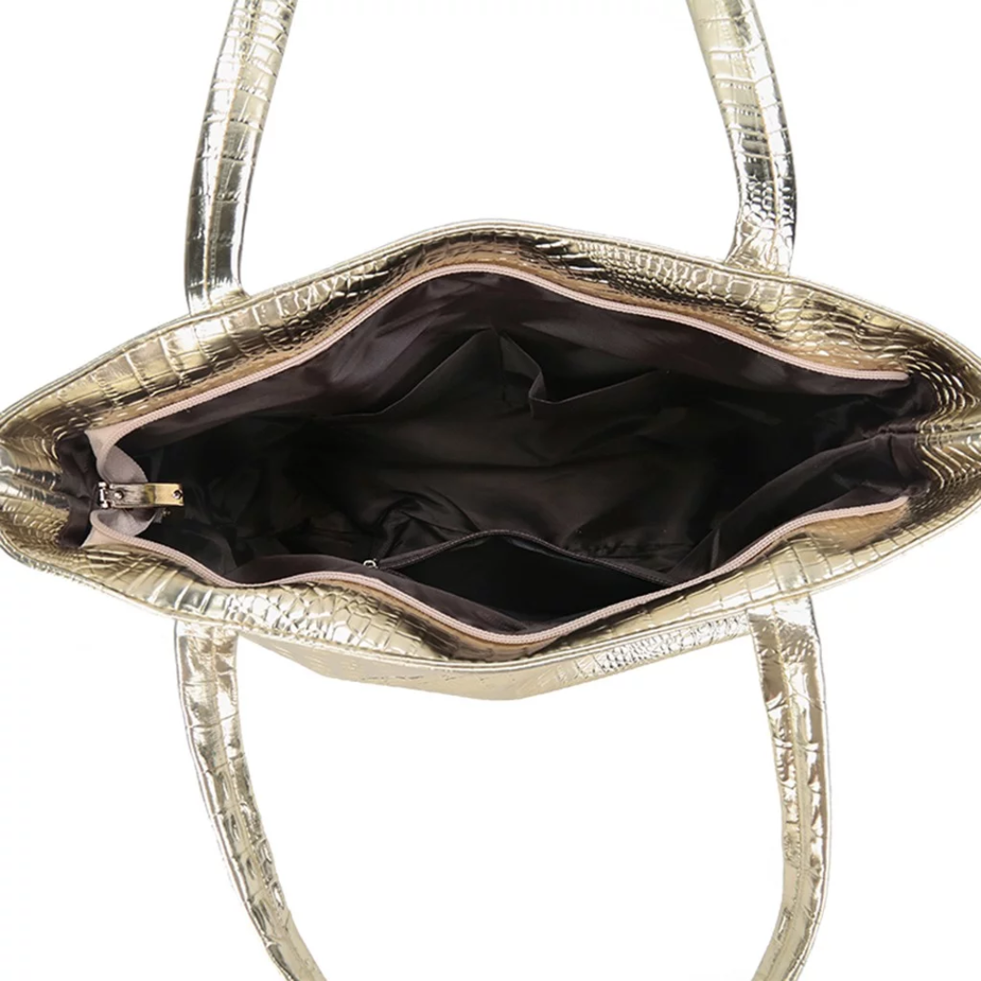 Sac à bandoulière Isabella | Sac spacieux avec imprimé crocodile
