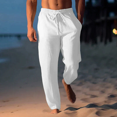 Mode Pantalon de lin ample pour homme en été - Naville