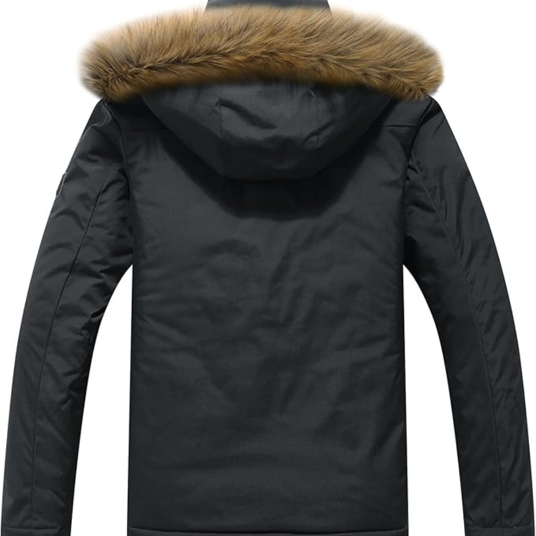 Veste d'hiver chaude avec capuche pour hommes