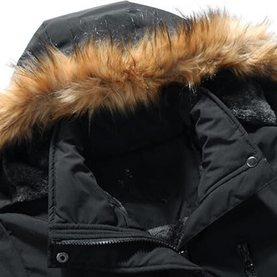 Veste d'hiver chaude avec capuche pour hommes