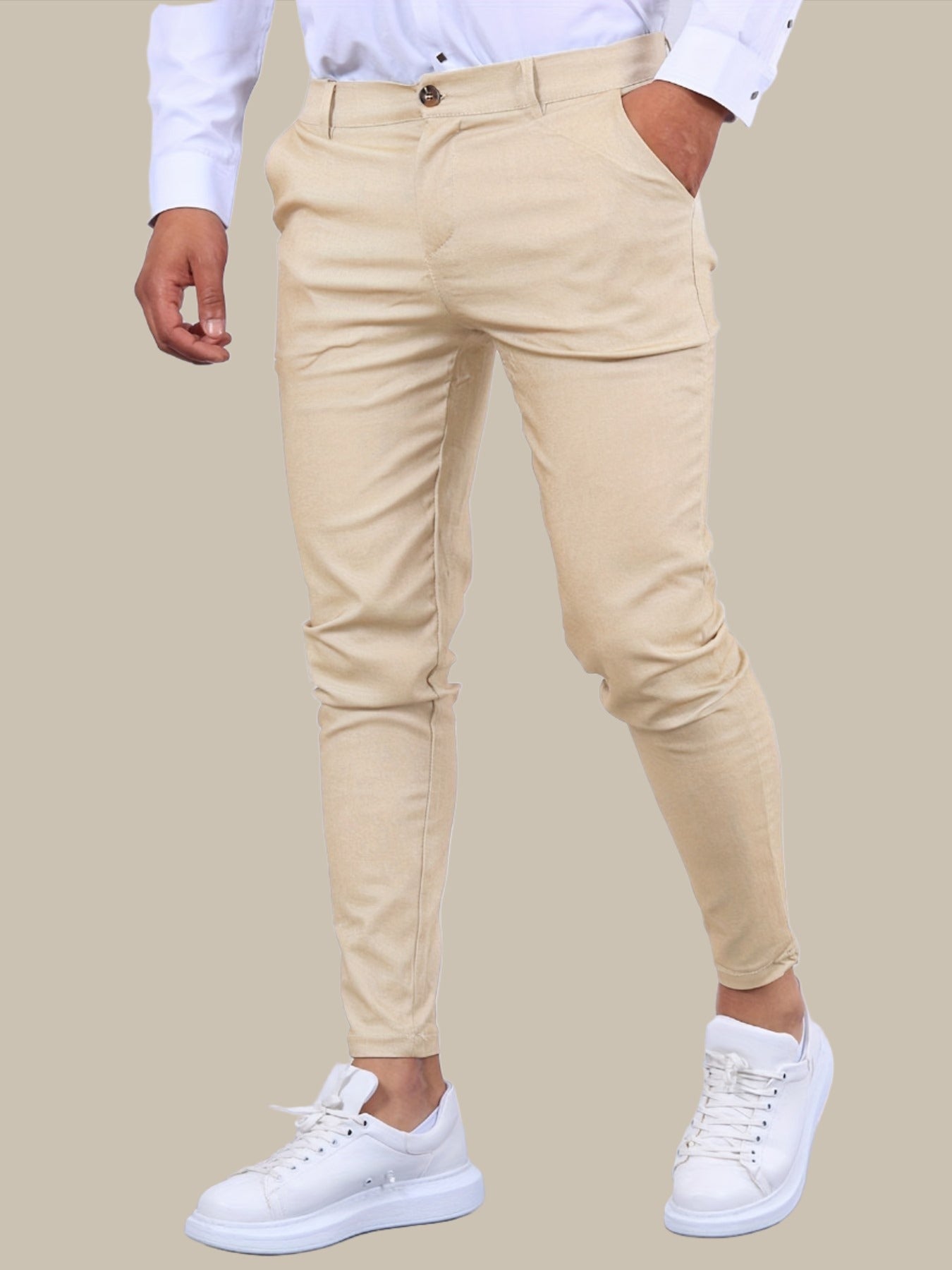 Pantalon chino skinny pour hommes