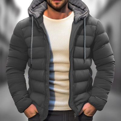 Veste à capuche matelassée pour hommes