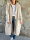 Veste à capuche en maille beige pour femmes
