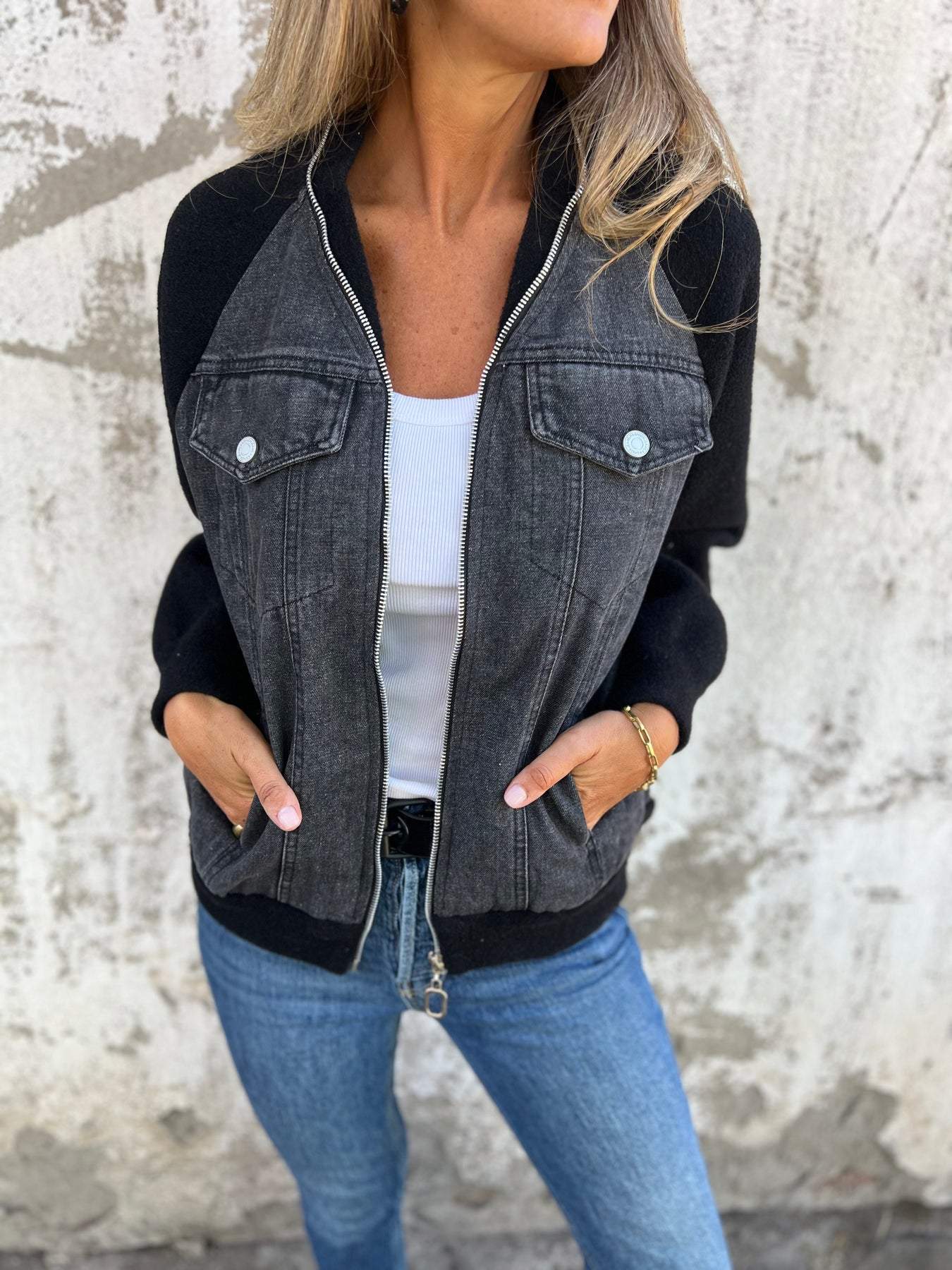 Hilda - Veste moderne avec denim