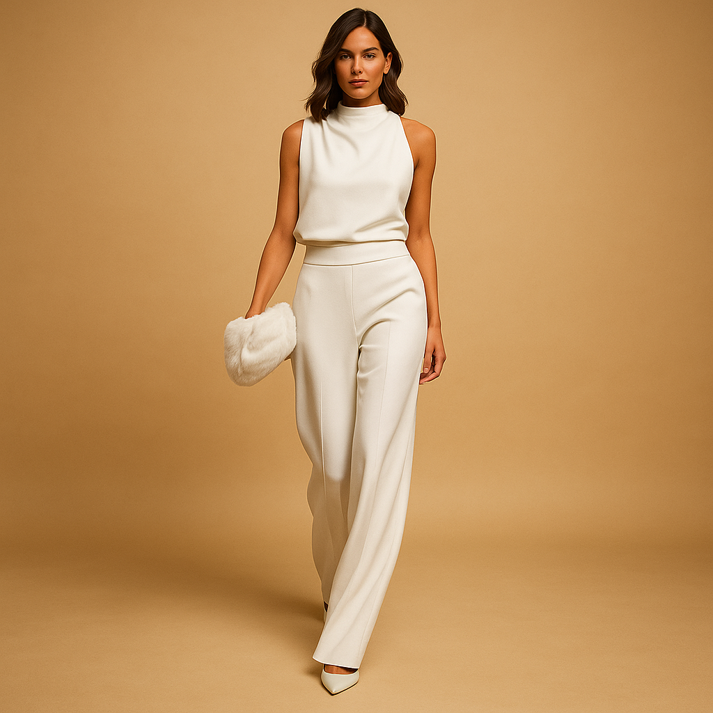 Combinaison chic à jambes larges pour femmes | Isabelle