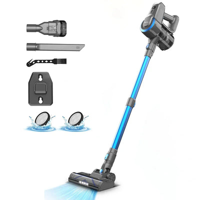 Aspirateur-balai 6-en-1 sans fil - avec brosse LED, batterie 2200mAh et fonctionnement silencieux (65dB)