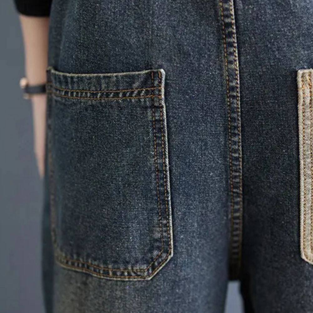 AGATA - Combinaison d'été élégante en denim pour femmes