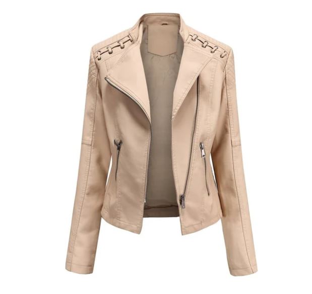 Léa | Veste en cuir d'agneau premium