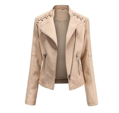 Léa | Veste en cuir d'agneau premium