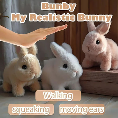 Jouet lapin en peluche avec fourrure douce et détails
