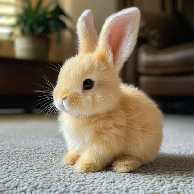 Jouet lapin en peluche avec fourrure douce et détails