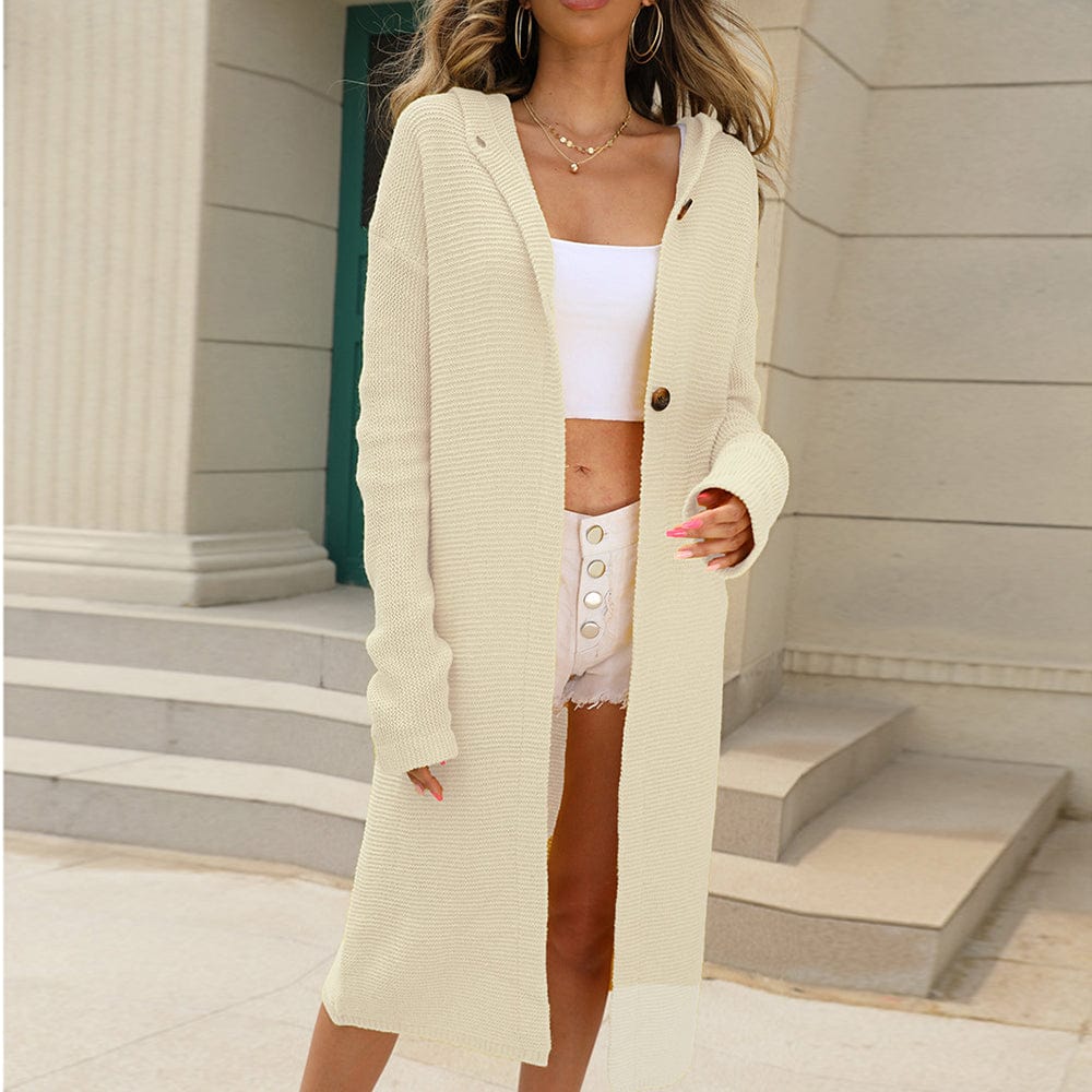 Cardigan con cappuccio da donna