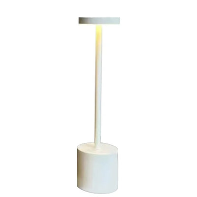 Lampe de table LED moderne blanche, design minimaliste, éclairage d'ambiance, idéale pour salon ou bureau, économie d'énergie, décoration intérieure.