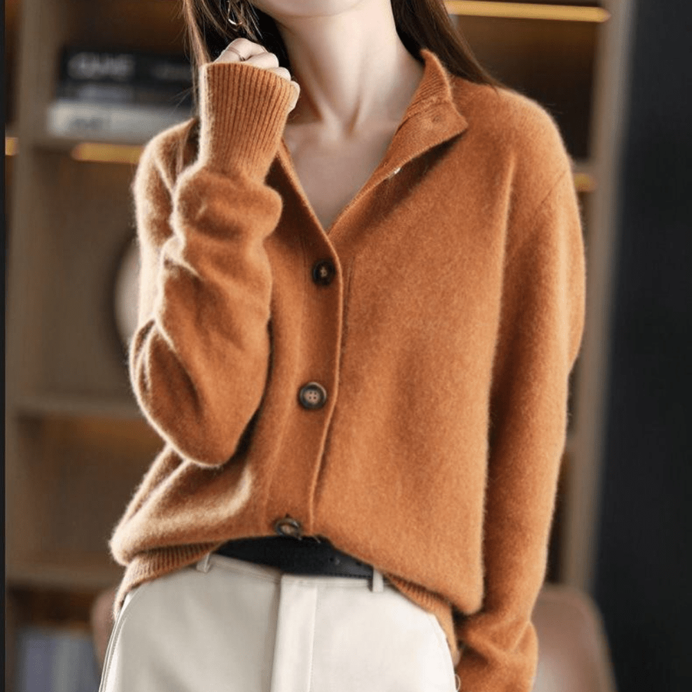 Cardigan in cashmere da donna Darla - Maglione morbido ed elegante con una vestibilità comoda