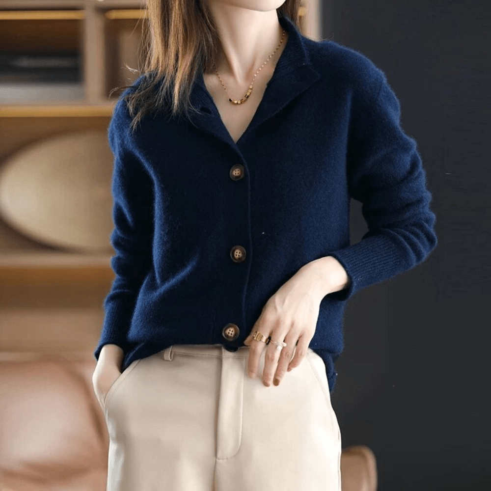 Cardigan in cashmere da donna Darla - Maglione morbido ed elegante con una vestibilità comoda