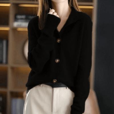 Cardigan in cashmere da donna Darla - Maglione morbido ed elegante con una vestibilità comoda