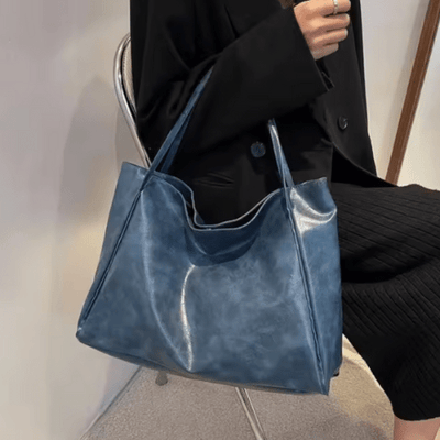 Maxia | Large leather shoulder bag for women | Handbag | Bordeaux Red Tote Bag