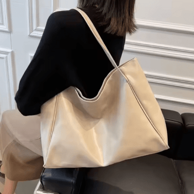 Maxia | Large leather shoulder bag for women | Handbag | Bordeaux Red Tote Bag