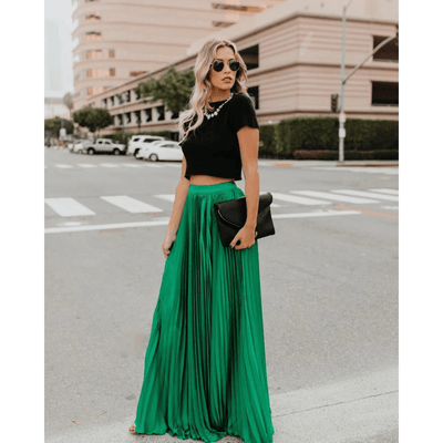 Kathleen - Maxi-jupe plissée