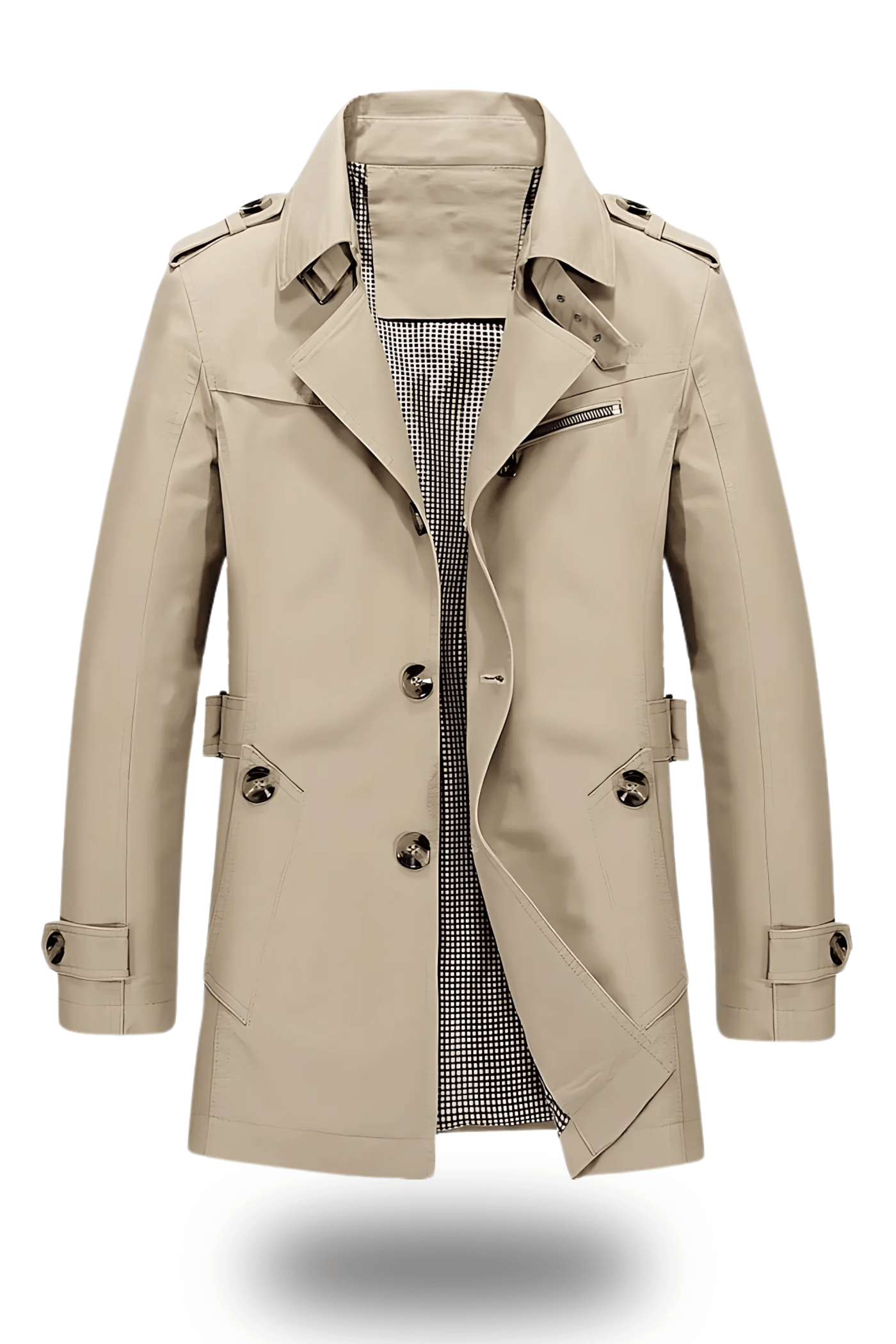 Trench-coat classique à col revers