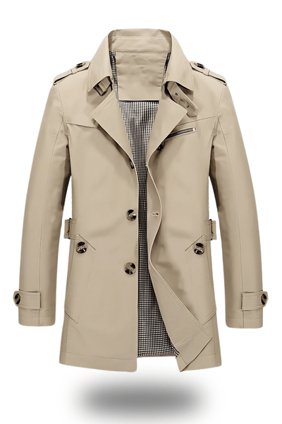 Trench-coat classique à col revers